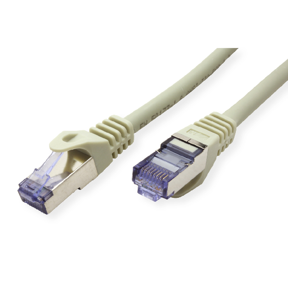 Cordon ROLINE S/FTP(PiMF) Cat.6A / 10 Gigabit, LSOH, Component Level, gris, 20 m-Lire la description
