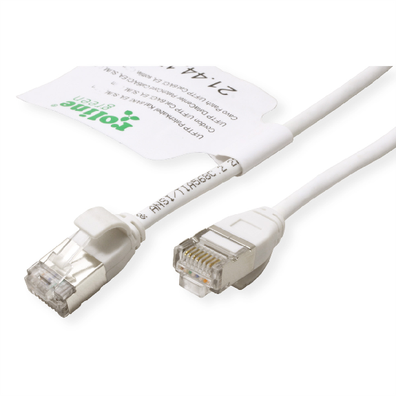 ROLINE GREEN U/FTP Patchkabel Kat.6A (Class EA), LSOH, slim, weiß, 1,5 m-Beschreibung lesen