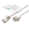 ROLINE GREEN U/FTP Patchkabel Kat.6A (Class EA), LSOH, slim, weiß, 1,5 m