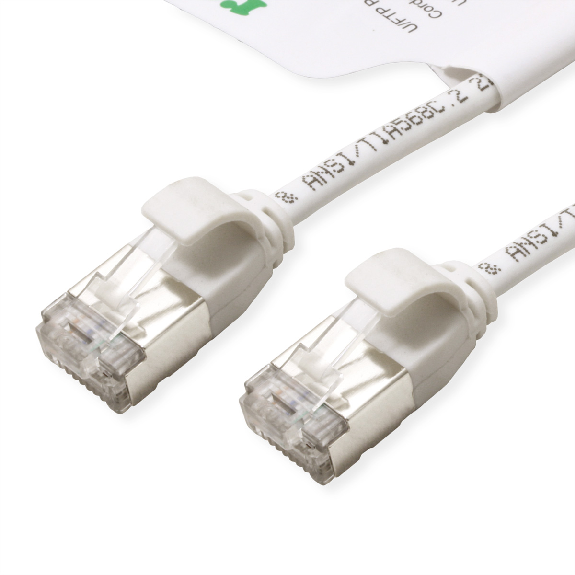 ROLINE GREEN U/FTP Patchkabel Kat.6A (Class EA), LSOH, slim, weiß, 1,5 m-Beschreibung lesen