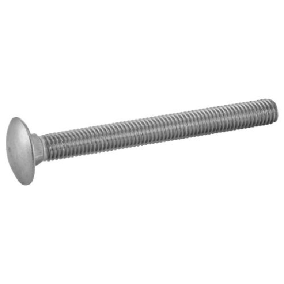 Vis à métaux tête ronde collet carré inox A2 DIN 603 6X50 boîte de 100 - ACTON - 622136X50-Lire la description