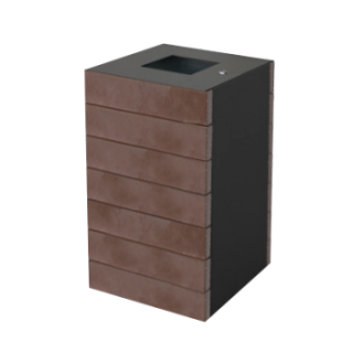 Corbeille Valencia 100 L Métal et bois recyclé-Lire la description