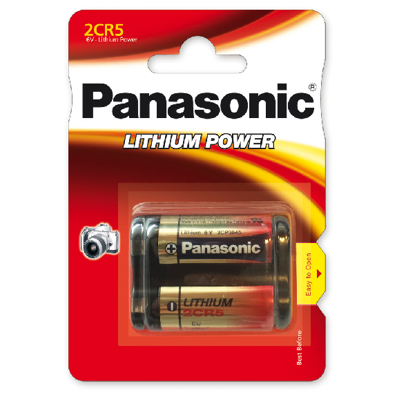 Lithium Mangan Dioxid, 2CR5, 6V, 1.600 mAh Lithium Mangan Dioxid, 2CR5, 6V, 1.600 mAh-Beschreibung lesen