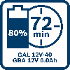 Akkupack GBA 12 Volt, 6.0 Ah