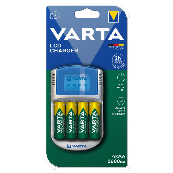 Ladegerät Power LCD Charger, inkl. 4 AA Akkus-Beschreibung lesen