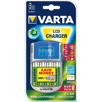 Varta Charger Power LCD Charger, y compris 4 batteries AA-Beschreibung lesen