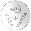 Silberoxid-Knopfzelle, SR43/V386, 1,55 V/115 mAh