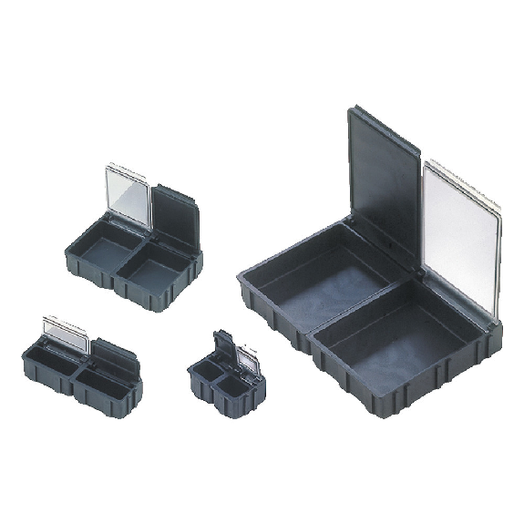 SMD-Klappbox, ESD, 41 x 37 x 15 mm, groß, transparent-Beschreibung lesen