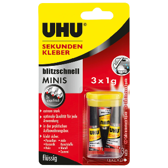 Sekundenkleber blitzschnell Minis, 3 g, flüssig-Beschreibung lesen