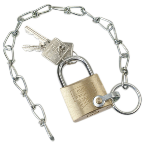 Vorhangschloss Vorhängeschloss mit Kette, Breite 40 mm-Beschreibung lesen