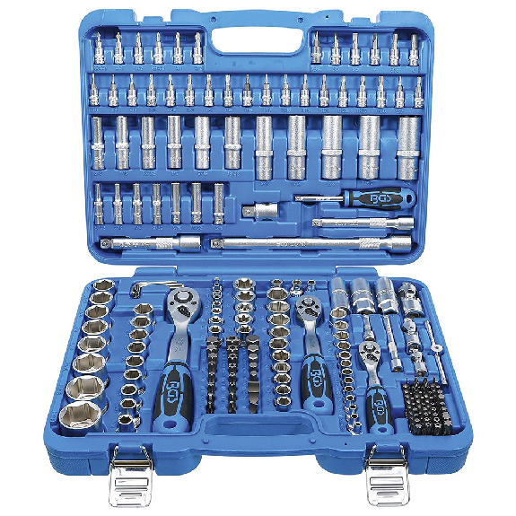 Steckschlüssel-Satz, Sechskant, 1/4", 3/8", 1/2", zöllig, 192-teilig-Beschreibung lesen