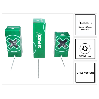 SPAX ZylKo T-STAR+ 6,0x200 VG Wirox-Beschreibung lesen