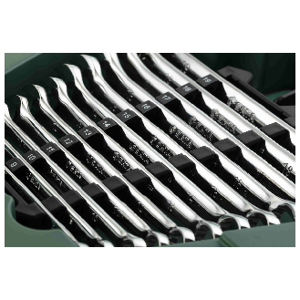 124 Tlg. 1/4", 3/8" & 1/2" 6-Kant Steckschlüssel & Ringmaulschlüssel Set,-Beschreibung lesen