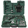 124 Tlg. 1/4", 3/8" & 1/2" 6-Kant Steckschlüssel & Ringmaulschlüssel Set,