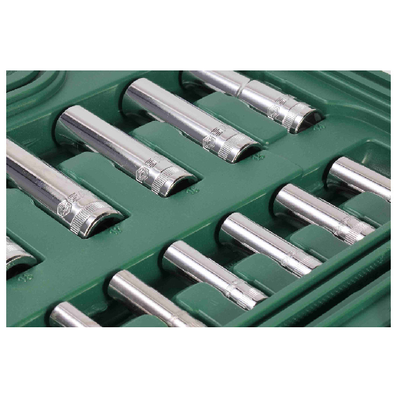 88 Tlg. 1/4" & 1/2" 6-Kant Steckschlüssel Satz, metrisch-Beschreibung lesen