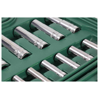 88 Tlg. 1/4" & 1/2" 6-Kant Steckschlüssel Satz, metrisch-Beschreibung lesen