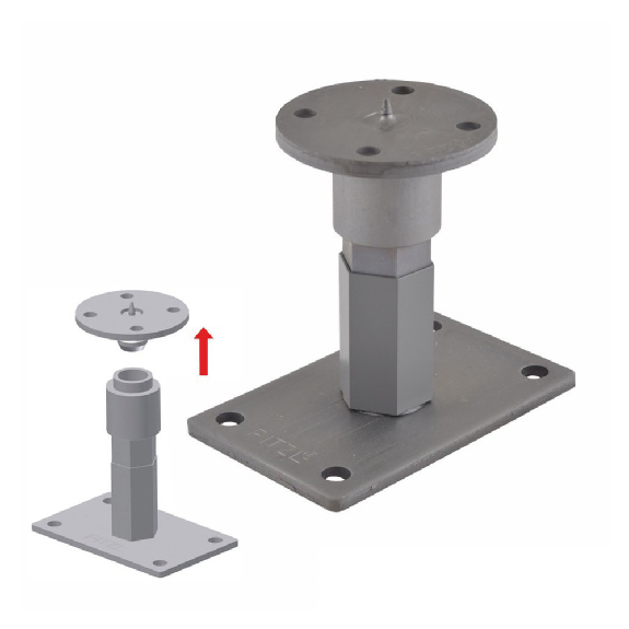 Pitzl Post Carrier Plugable + Heights Réglable 141-201m avec fil | Up = 160x100mm-Leggi tutto