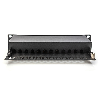 Patchpanel, Cat. 6A, 10", geschirmt 12-Port, 1HE, schwarz
