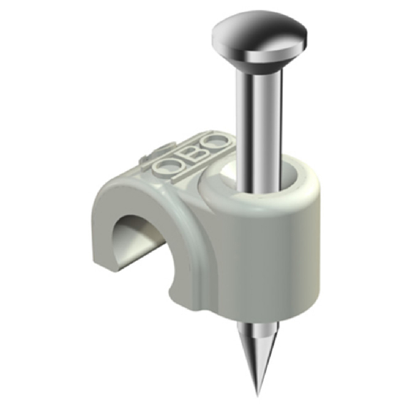 ISO-Nagel-Clip Typ 2004, mit Nagel, 2 x 18 mm, für Kabel-Ø 6 mm, reinweiß ISO-Nagel-Clip Typ 2004, mit Nagel, 2 x 18 mm, für Kabel-Ø 6 mm, reinweiß-Beschreibung lesen