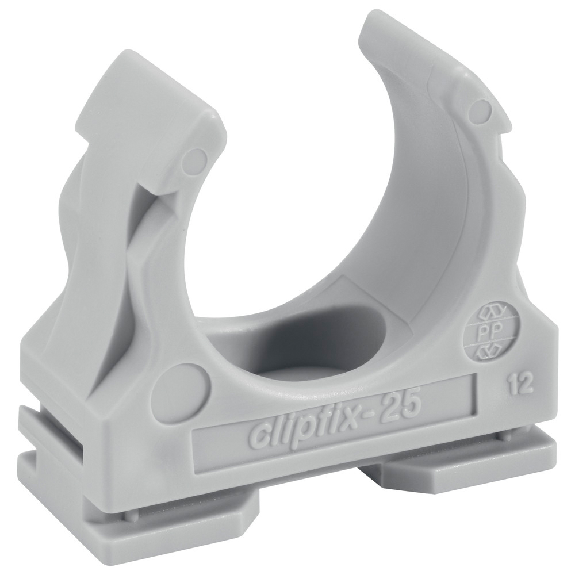 Franconian Plastic Clamping Clipfix, Ø mm - pouces 25 mm, gris-Leggi tutto