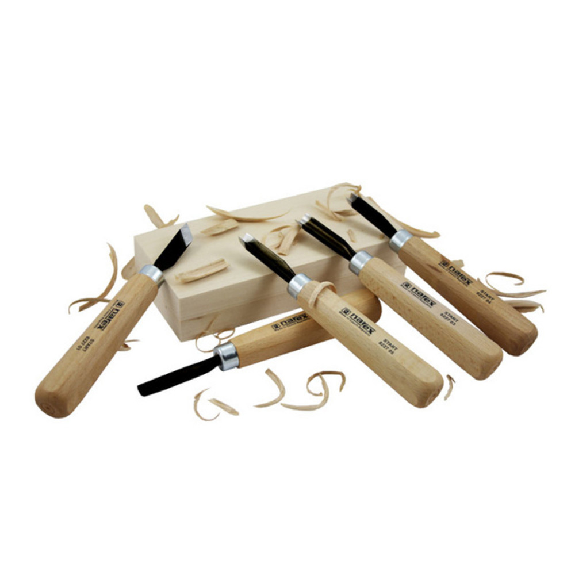 Starter Holzschnitz-Meißelset mit Holzblock 5 teilig-Beschreibung lesen
