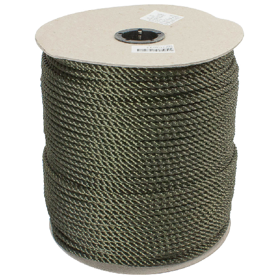 Faserseil Polyester, Ø 4 mm, bronzegrün, geflochten, imprägniert Faserseil Polyester, Ø 4 mm, bronzegrün, geflochten, imprägniert-Beschreibung lesen