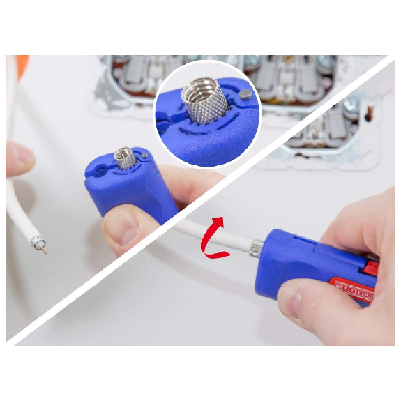 Coax-Stripper No. 1 F Plus, blau/rot-Beschreibung lesen
