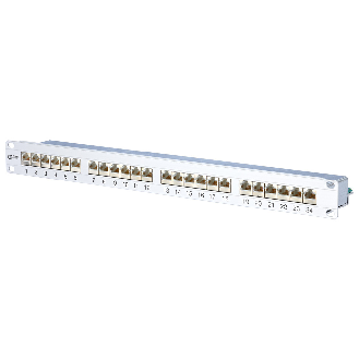 Patchpanel E-DAT C6, Cat. 6, 24 x 8(8), 19" 1HE, LSA-Beschreibung lesen