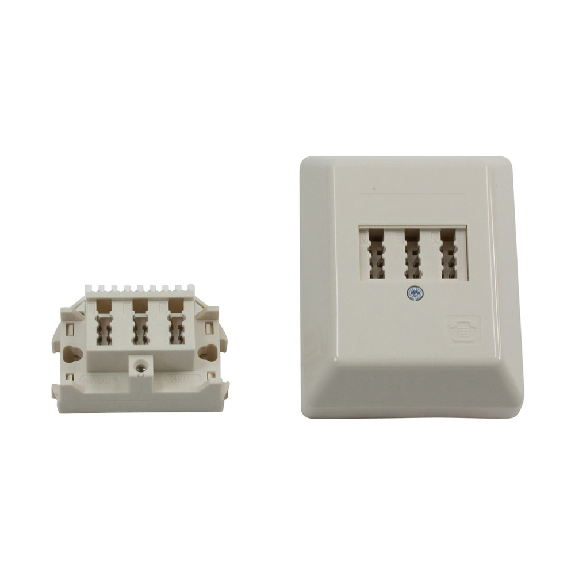 Ze-Kom Connection Box LSA Technology, Tae 3 x 6 nfn, perlweiß, surface-Leggi tutto