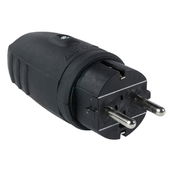 SCHO-Gummistecker, IP44, schwarz SCHO-Gummistecker, IP44, schwarz-Beschreibung lesen