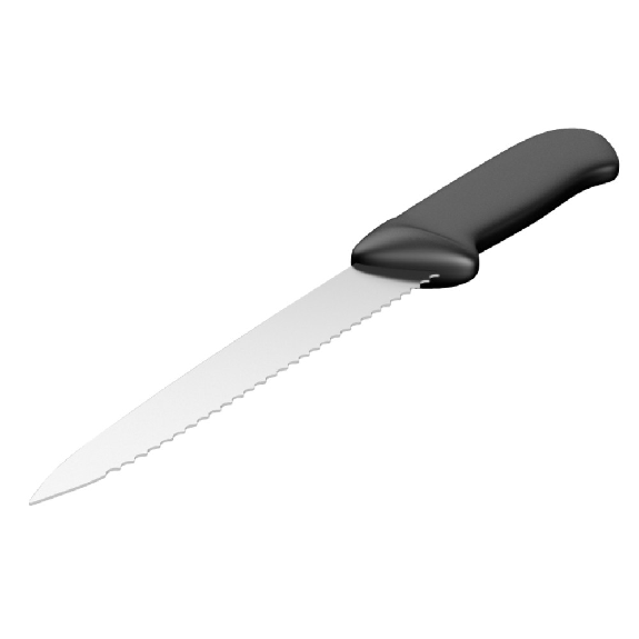 Messer mit Wellenschliff, breit, mit Magnet-Klingensch Messer mit Wellenschliff, breit, mit Magnet-Klingensch-Beschreibung lesen