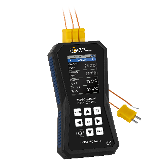 PCE Instruments 4-Kanal Temperaturdatenlogger für Thermoelemente PCE-T 420 |8 Thermoelementtypen anschließbar-Beschreibung lesen
