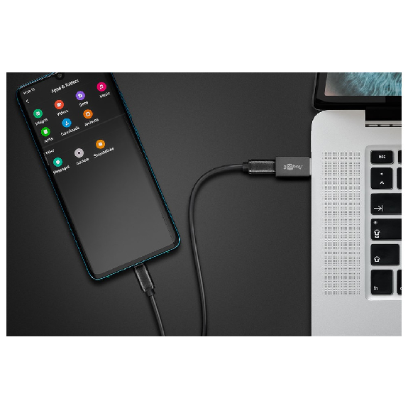 Adapter USB 3.0 SuperSpeed auf USB-C, schwarz Adapter USB 3.0 SuperSpeed auf USB-C, schwarz-Beschreibung lesen
