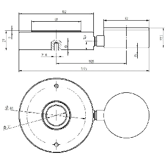 PCE Instruments Dynamomètre hydraulique  PCE-HFG 2.5K-Lire la description
