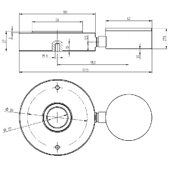 Hydraulischer Kraftaufnehmer PCE-HFG 25K Hydraulischer Kraftaufnehmer PCE-HFG 25K-Beschreibung lesen