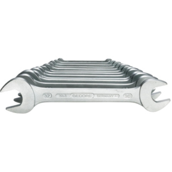 Llave abierta doble GEDORE, 12 pzs., 6x7-27x32 mm DIN 3110 Llave abierta doble GEDORE, 12 pzs., 6x7-27x32 mm DIN 3110-Leer más