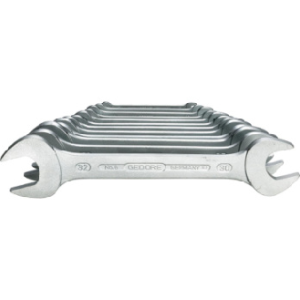 Llave abierta doble GEDORE, 12 pzs., 6x7-27x32 mm DIN 3110-Leer más