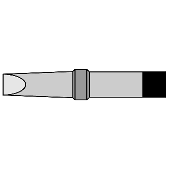 Lötspitze Serie PT, Meißelform, PT B7/2,4 x 0,8 mm, 370 °C, gerade-Beschreibung lesen