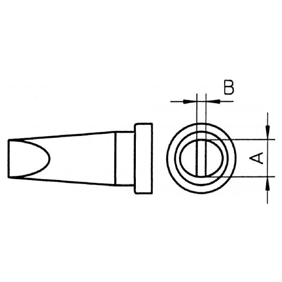 Lötspitze Serie LT, Meißelform, LT AX/Ø 1,6 mm, gebogen 30°-Beschreibung lesen