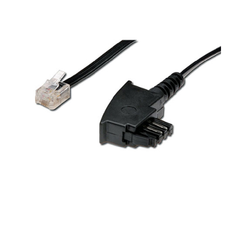 Anschlusskabel TAE-F / RJ11, schwarz, Länge 3 m, a-5/b-2/W-4/E-3-Beschreibung lesen