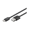 USB 2.0 Kabel, USB-C auf USB A, schwarz, 1 m USB 2.0 Kabel, USB-C auf USB A, schwarz, 1 m