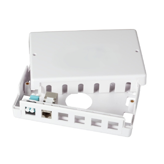 Keystone Verteilerbox Aufp, 6/12-Port, leer, reinweiß-Beschreibung lesen