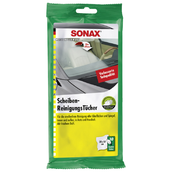 Scheiben-Reinigungstücher, 10 Tücher im FlowPack Scheiben-Reinigungstücher, 10 Tücher im FlowPack-Beschreibung lesen