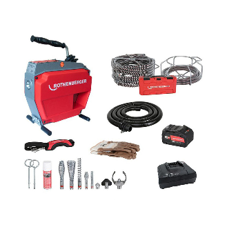 Akku-Rohrreinigungsmaschine R600 VarioClean + Sprialen/ Werkzeugset-Beschreibung lesen