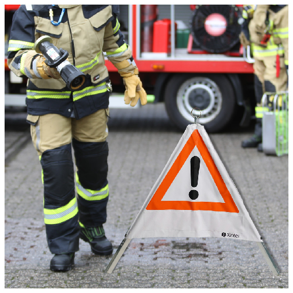 Dönges Klett-Faltsignal, 900 mm, Tagesleuchtfarbe, ohne Klettschild-Beschreibung lesen