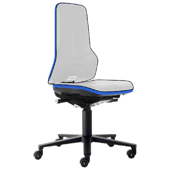 Arbeitsstuhl Neon 2, mit Rollen, ESD, Permanentkontakt, grau Arbeitsstuhl Neon 2, mit Rollen, ESD, Permanentkontakt, grau-Beschreibung lesen