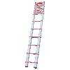 Teleskopleiter nach EN 1147, rot, 350 cm