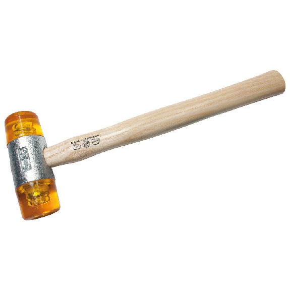 Kunststoffhammer mit lackiertem Eschenstiel, 32 mm, rot-Beschreibung lesen