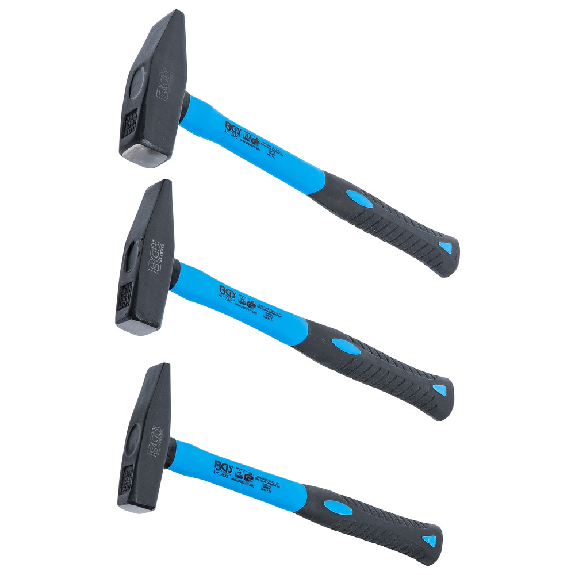 Schlosserhammer-Satz, DIN 1041, Fiberglasstiel, 3-teilig, 300-800 g Schlosserhammer-Satz, DIN 1041, Fiberglasstiel, 3-teilig, 300-800 g-Beschreibung lesen