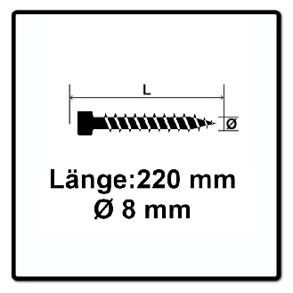 SPAX ZylKo T-STAR+ 8,0x220 VG Wirox-Beschreibung lesen
